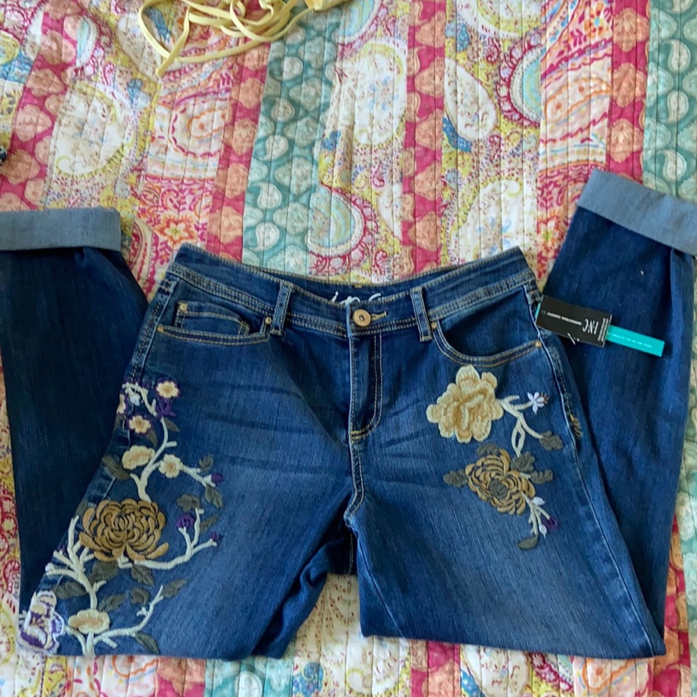 Coolest embroidered jeans